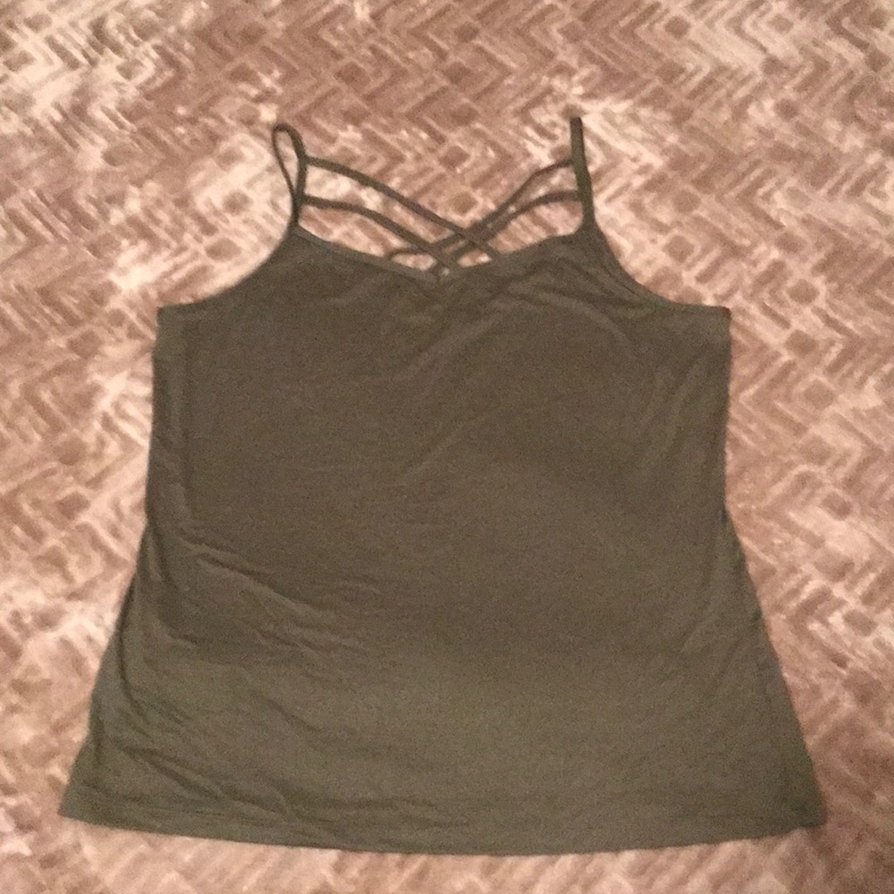Eden Ruth Reversible Army Green Tank Top Size XL
